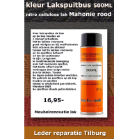 Lak spuitbus Mahonie rood